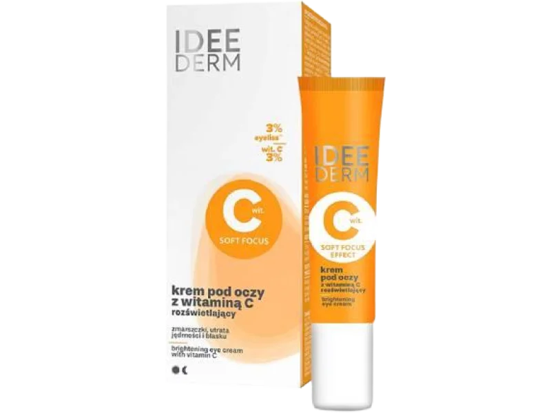 Idee Derm Rozświetlający krem pod oczy z witaminą C dla każdego typu cery