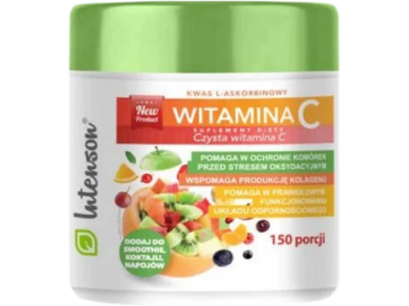 INTENSON Witamina C (kwas L-askorbinowy), proszek, 1000 mg