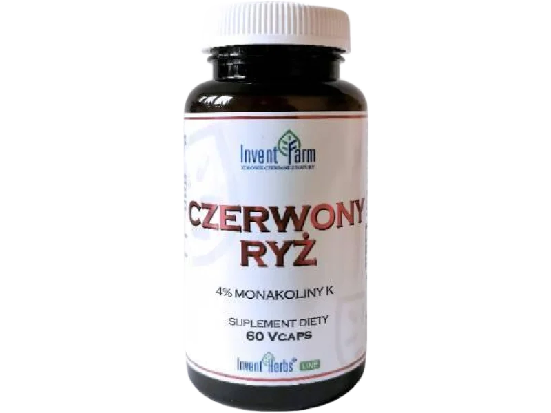 Invent Farm Czerwony Ryż 4% Monakoliny K, kapsułki, 2,90 mg