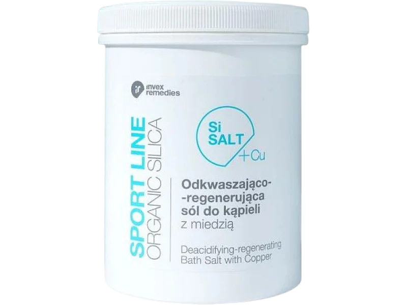 INVEX REMEDIES SiSALT+Cu Sport Line Odkwaszająco-regenerująca sól do kąpieli z miedzią, sól lecznicza