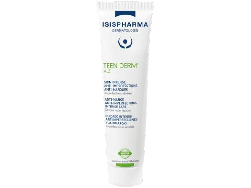 ISISPHARMA TEEN DERM AZ Intensywna pielęgnacja przeciw niedoskonałościom i śladom, krem, 15%