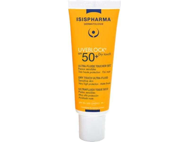 ISISPHARMA UVEBLOCK Dry Touch Ultralekki fluid bezbarwny SPF 50+