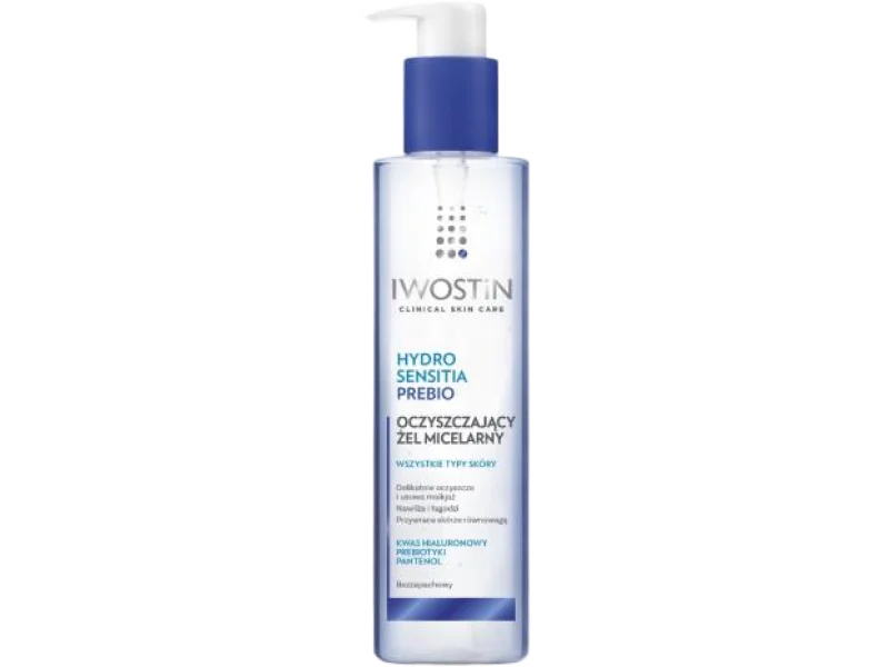 IWOSTIN HYDRO SENSITIA PREBIO Oczyszczający żel micelarny