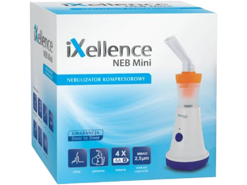 IXELLENCE NEB MINI Nebulizator kompresorowy, inhalator/nebulizator