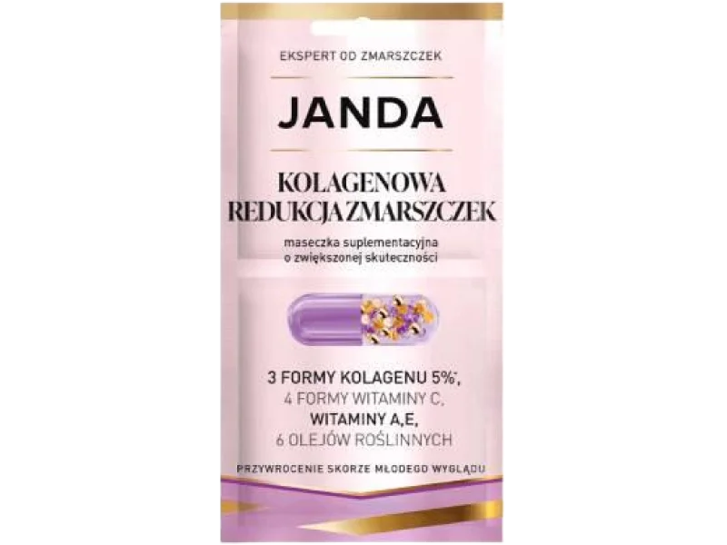 JANDA Kolagenowa Redukcja Zmarszczek Maseczka suplementacyjna, maska