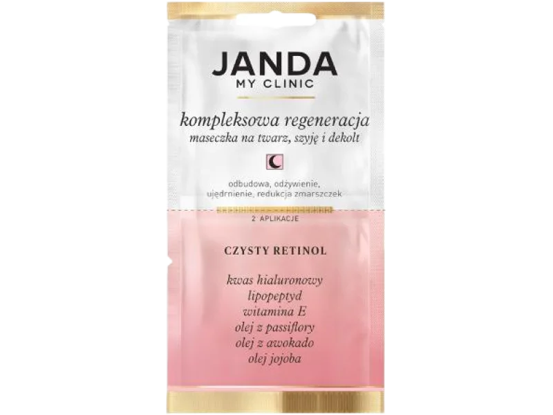 JANDA My Clinic Kompleksowa regeneracja Maseczka na twarz, szyję i dekolt, Czysty Retinol, maska