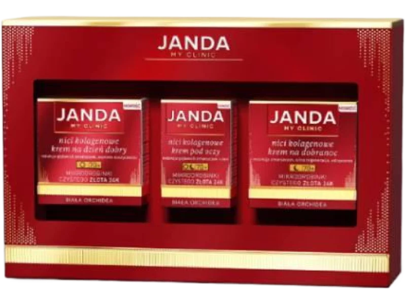 JANDA Zestaw My Clinic Nici kolagenowe 70+, krem