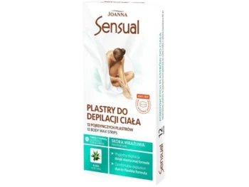 Zdjęcie produktu JOANNA SENSUAL Plastry do depilacji ciała skóra wrażliwa ALOES, plaster