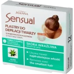 JOANNA Sensual Plastry do depilacji twarzy skóra wrażliwa + Tubka z oliwką łagodzącą, plaster