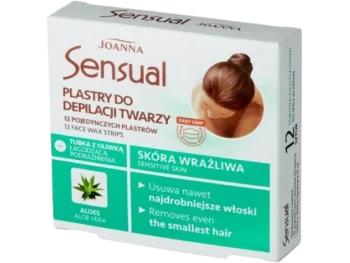 Zdjęcie produktu JOANNA Sensual Plastry do depilacji twarzy skóra wrażliwa + Tubka z oliwką łagodzącą, plaster