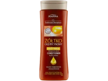 Zdjęcie produktu JOANNA Tradycyjna Receptura Żółtko Olej rycynowy Odżywka pielęgnująca do włosów farbowanych i rozjaśnianych