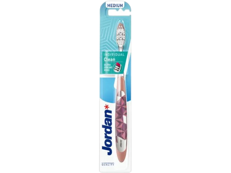 JORDAN Individual Clean Szczoteczka do zębów średnia, sprzęt medyczny