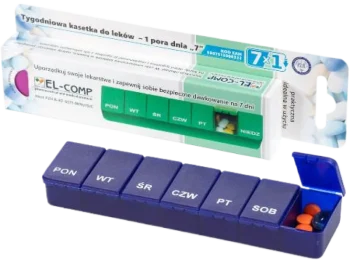 Zdjęcie produktu Kasetka do leków tygodniowa 1 dawka 7/1, sprzęt medyczny