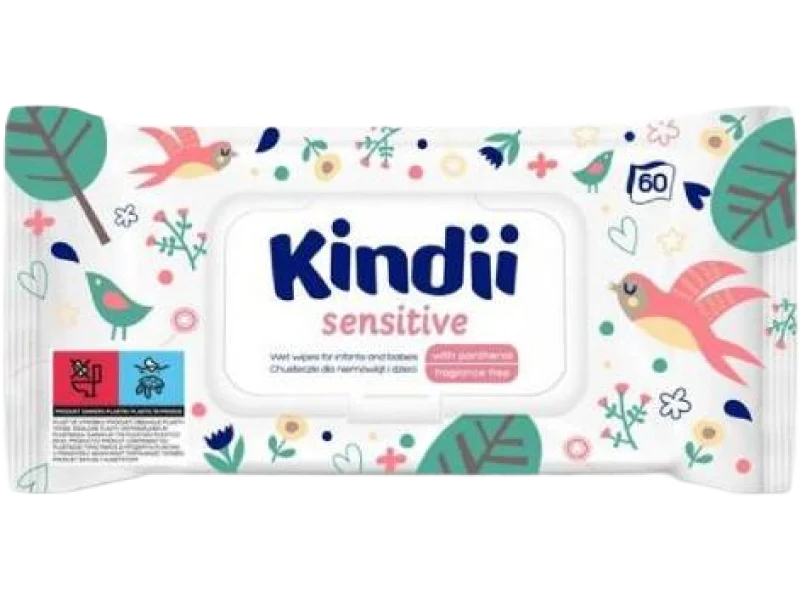 KINDII Sensitive Chusteczki nawilżane