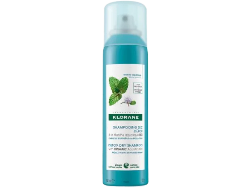 KLORANE Detoksykujący szampon suchy z organiczną miętą wodną/nadwodną, spray