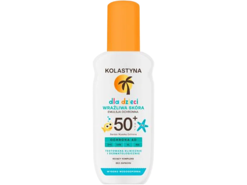 KOLASTYNA Emulsja ochronna dla dzieci wrażliwa skóra SPF 50+, emulsja na skórę