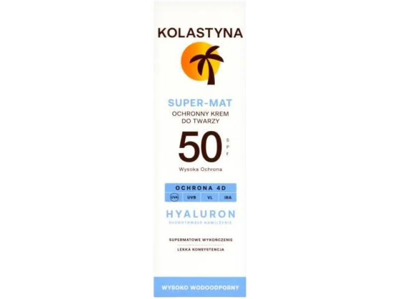 KOLASTYNA Hyaluron Super-Mat Ochronny krem do twarzy SPF50