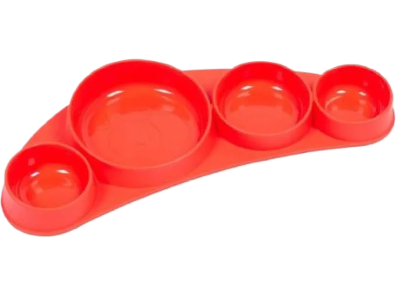 KOO-DI Tiny Tapas Silikonowy talerz Ladybug, sprzęt medyczny