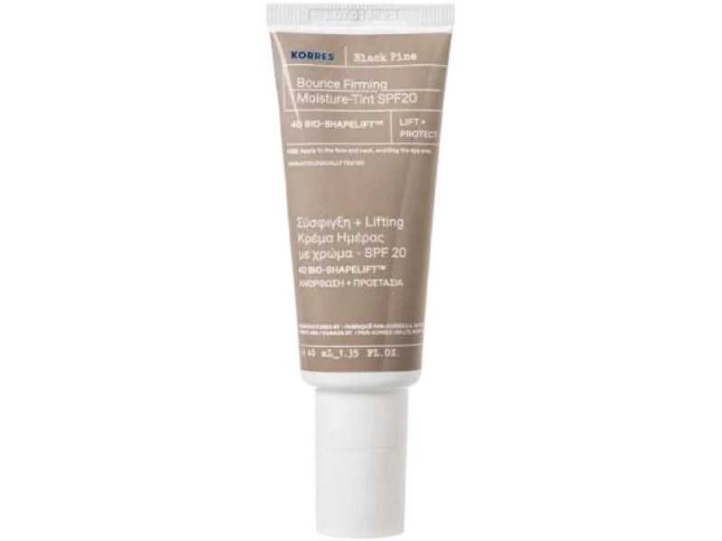 Korres Black Pine 4D Bio-ShapeLift Bounce Firming Moisture-Tint koloryzujący krem nawilżający na dzień SPF20
