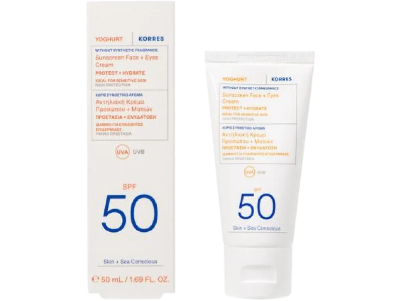 KORRES YOGHURT Krem-żel ochronny do twarzy i oczu SPF50, kremożel