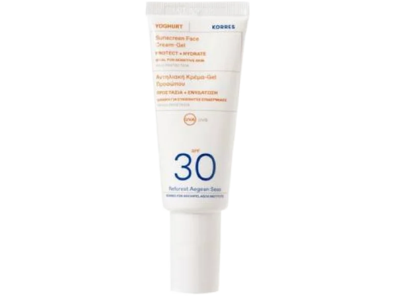 KORRES YOGHURT Krem – żel ochronny do twarzy SPF30, kremożel