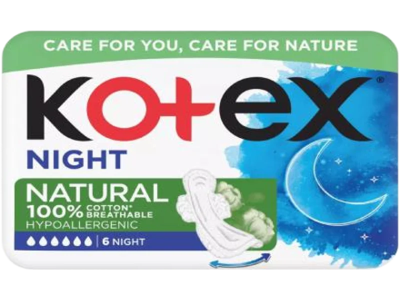 KOTEX Natural Night Podpaski