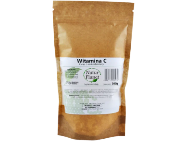 Kwas L-Askorbinowy (Witamina C) NaturPlanet, proszek, 1000 mg