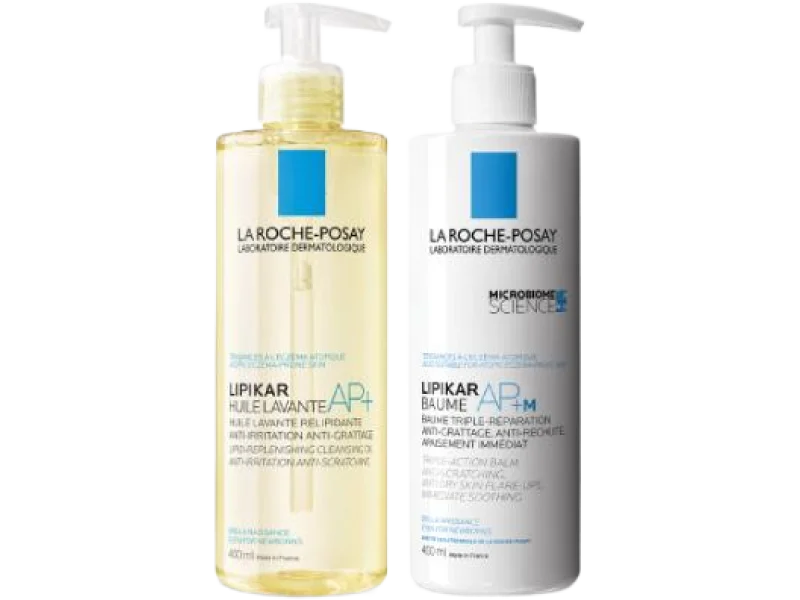 LA ROCHE-POSAY LIPIKAR Zestaw do skóry suchej, olejek,balsam