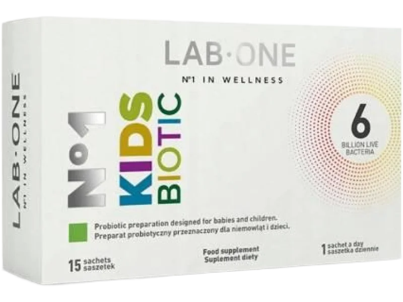 LAB ONE KidsBiotic, saszetki, 6 mld CFU