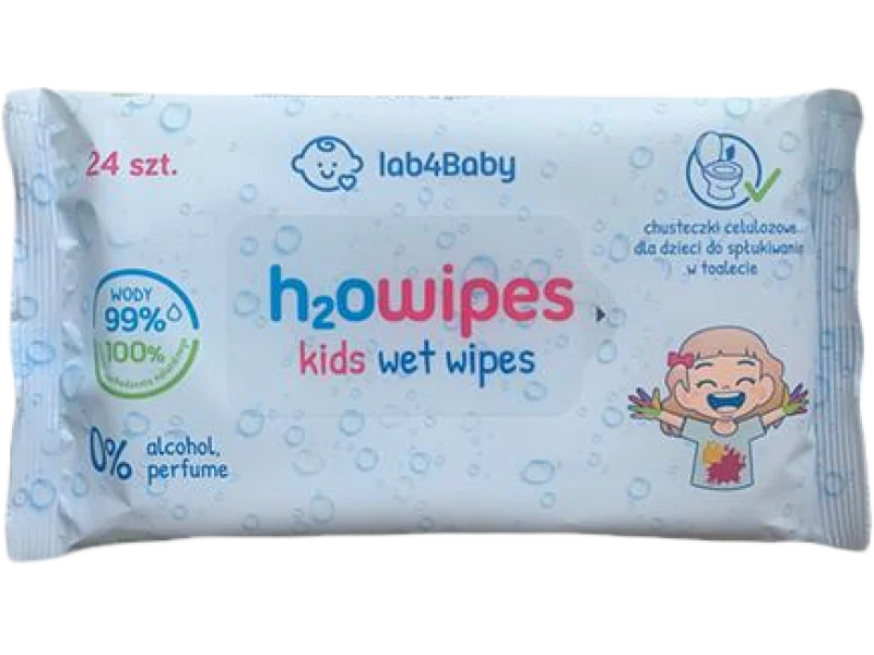 Lab4Baby H2Owipes Kids Chusteczki nawilżające dla dzieci