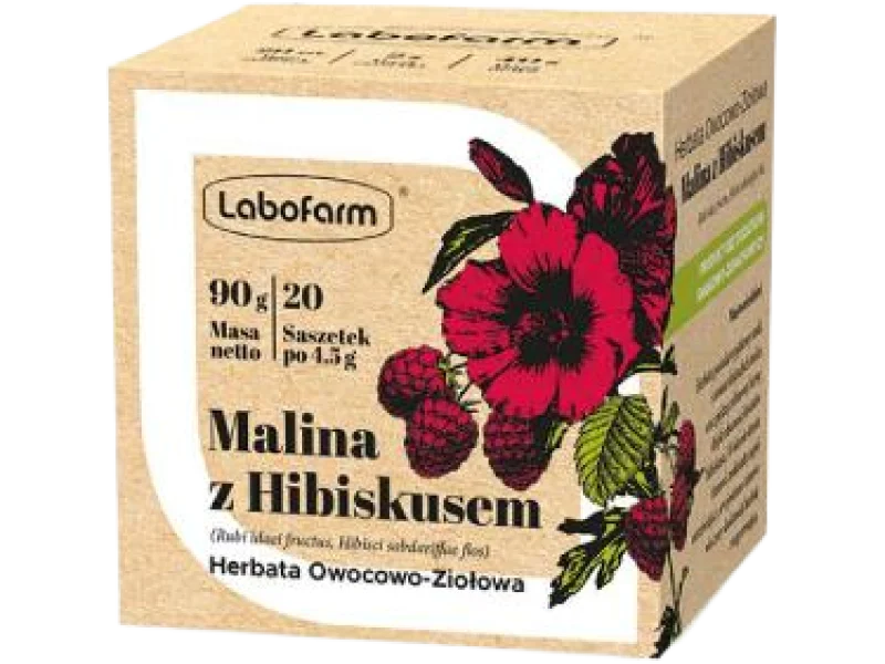 Labofarm Malina z Hibiskusem Herbata owocowo-ziołowa, saszetki