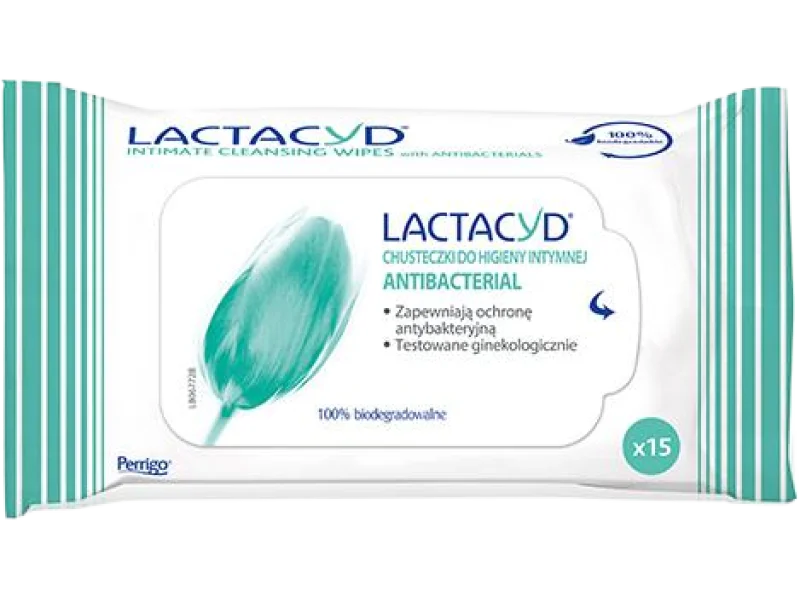 LACTACYD Antibacterial chusteczki do higieny intymnej