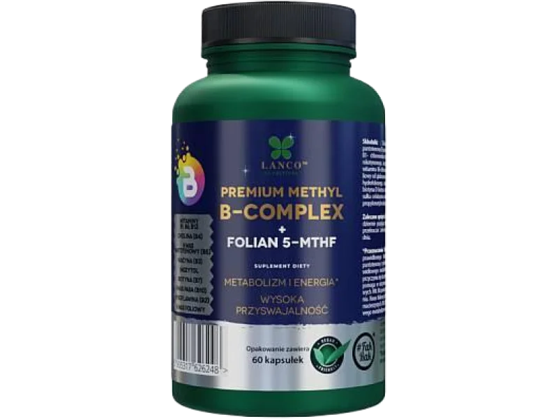 LANCO NUTRITIONS B-Complex Premium + kwas foliowy, kapsułki