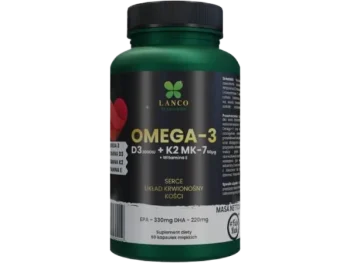 LANCO NUTRITIONS Omega 3 D3 + K2 MK-7 + Witamina E, kapsułki