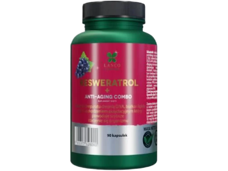 LANCO NUTRITIONS Resweratrol + Anti-Aging Combo, kapsułki