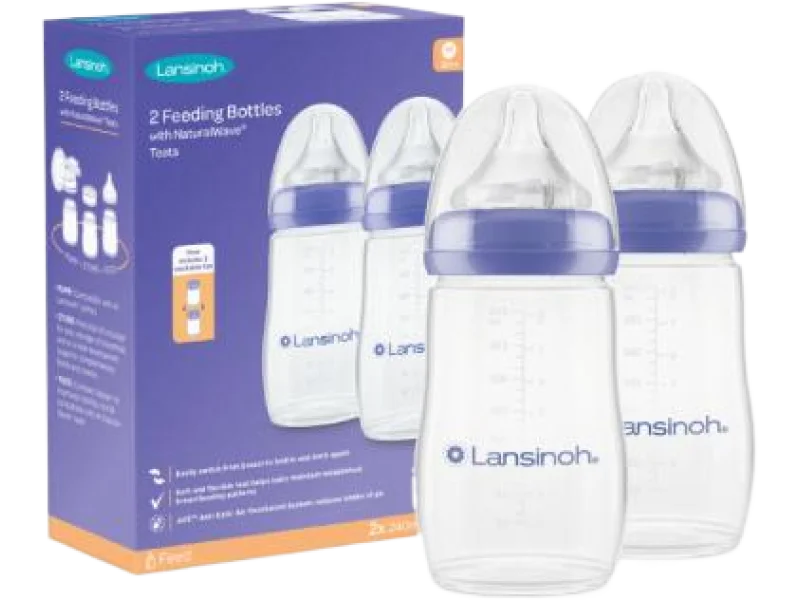 LANSINOH Butelki ze smoczkami Natural Wave, sprzęt medyczny