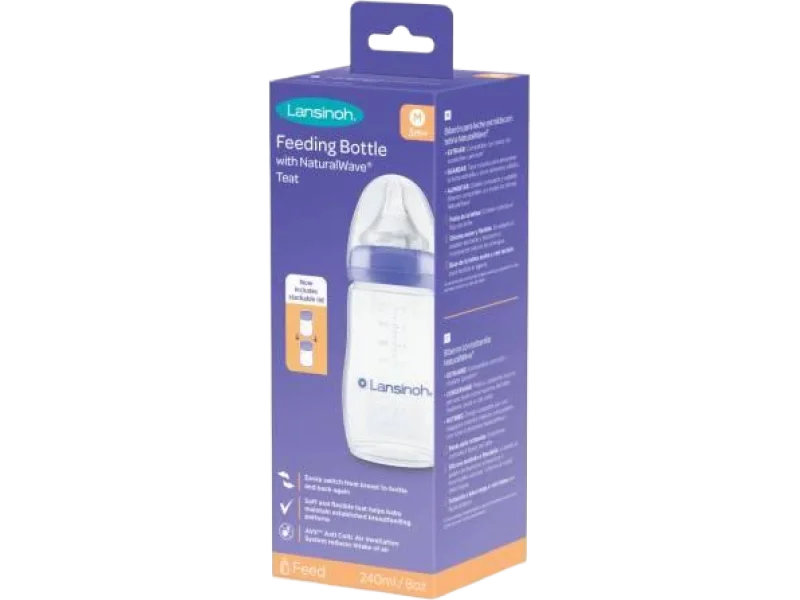 LANSINOH NaturalWave Butelka do karmienia ze smoczkiem, sprzęt medyczny