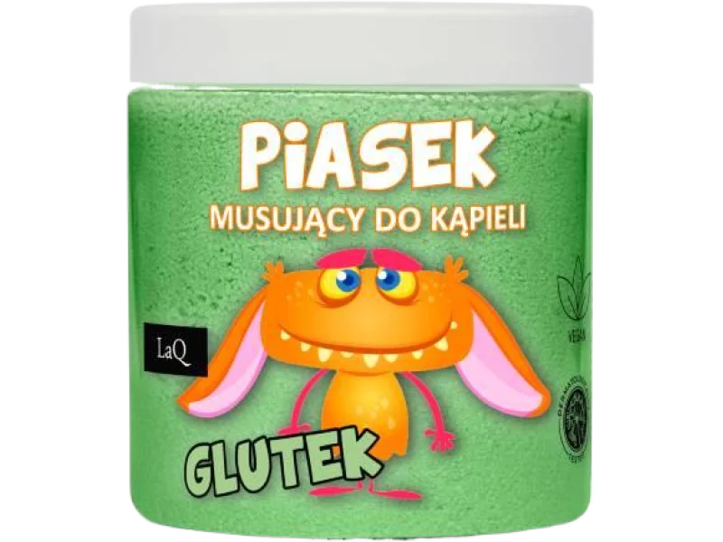 LaQ Glutek Piasek musujący do kąpieli zielony, proszek