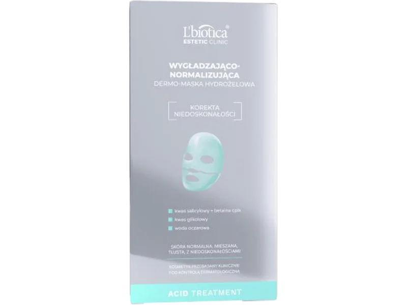 L’BIOTICA Estetic Clinic Acid Treatment Wygładzająco-normalizująca dermo-maska hydrożelowa