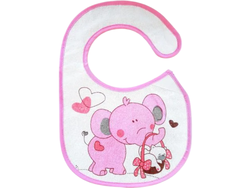 Libra-Babies Śliniak bawełniany Różowy słonik
