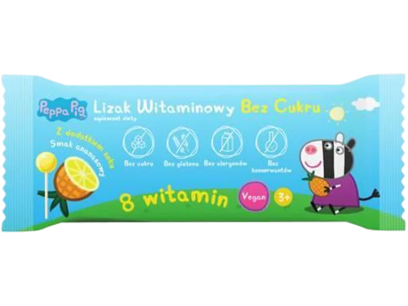 Lizak witaminowy bez cukru smak ananasowy