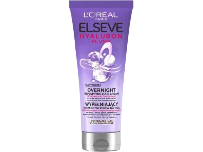 L’OREAL ELSEVE Hyaluron Plump Krem na noc do włosów odwodnionych