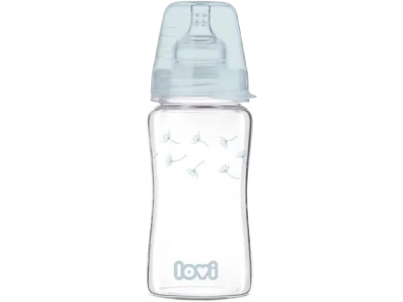 LOVI Butelka szklana Diamond Glass Baby Shower Botanic