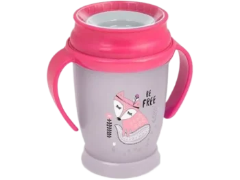 Zdjęcie produktu LOVI Kubek 250ml Indian Summer Szary/Róż 9m+