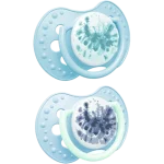 LOVI Smoczek silikonowy dynamiczny Tie Dye niebieski