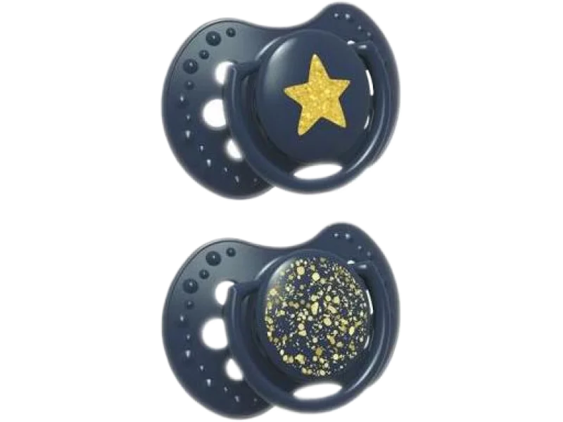 LOVI Smoczek uspokajający silikonowy Stardust Blue