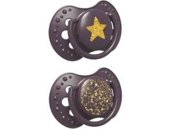 Zdjęcie produktu LOVI Smoczek uspokajający silikonowy Stardust Violet 18m+