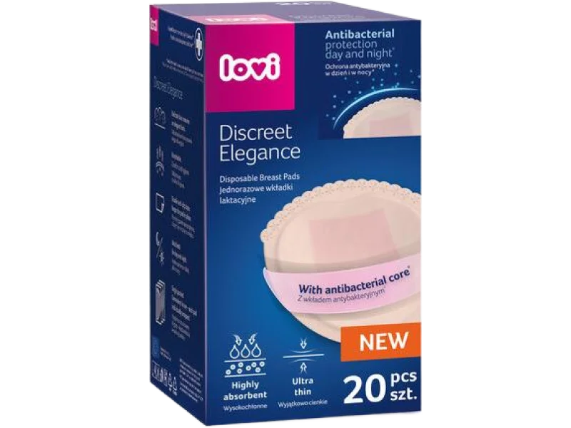 LOVI Wkładki laktacyjne antybakteryjne Discreet Elegance