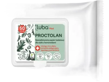 Zdjęcie produktu LUBA Med Proctolan Specjalistyczny papier toaletowy dla osób z hemoroidami, chusteczki