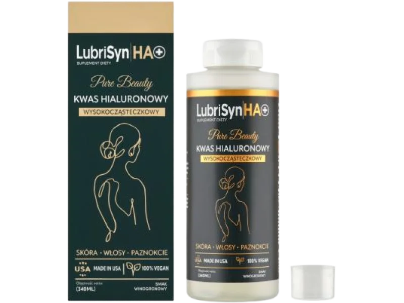 LubriSyn HA+ Pure Beauty kwas hialuronowy wysokocząsteczkowy smak winogronowy, płyn